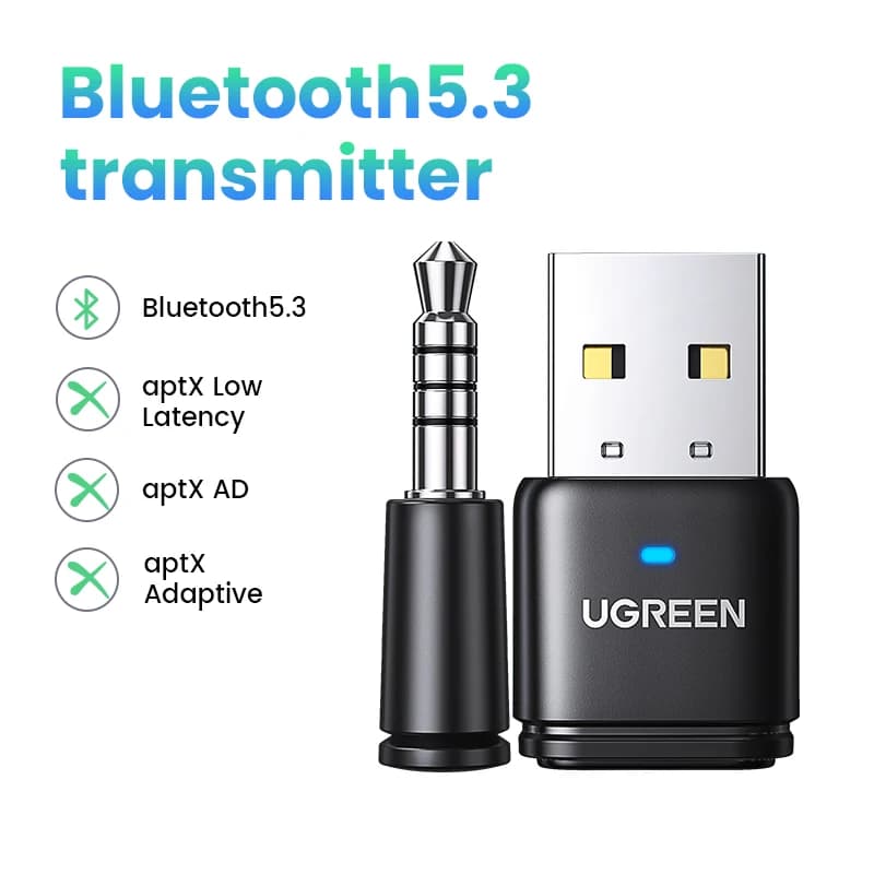 UGREEN-Adaptateur audio pour PS5, PS4, Nintendo Switch, Transmetteur, Casque, Haut-parleur, Micro, U