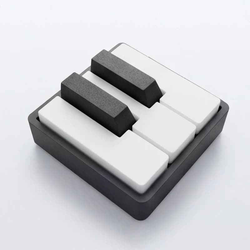 Clavier de piano 3D imprimé en PLA - Figurine anti-stress à pression, idéale pour le bureau, les jeu