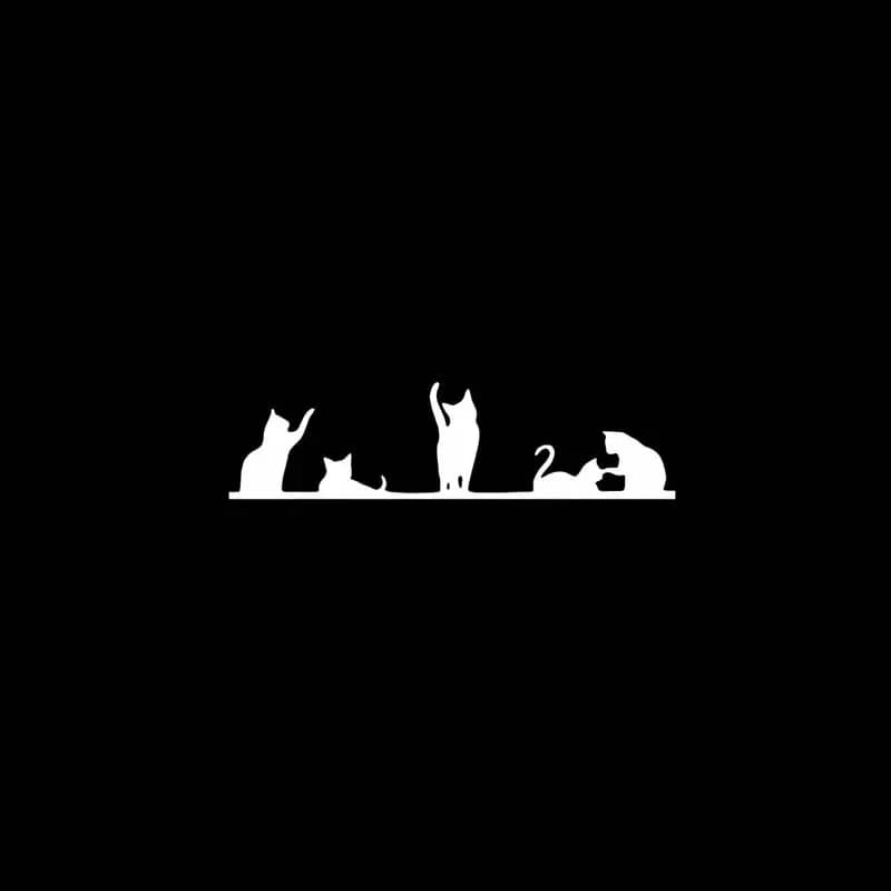 Autocollants de voiture pour chatons mignons et coquins, autocollants pour rétroviseur, multifonctio