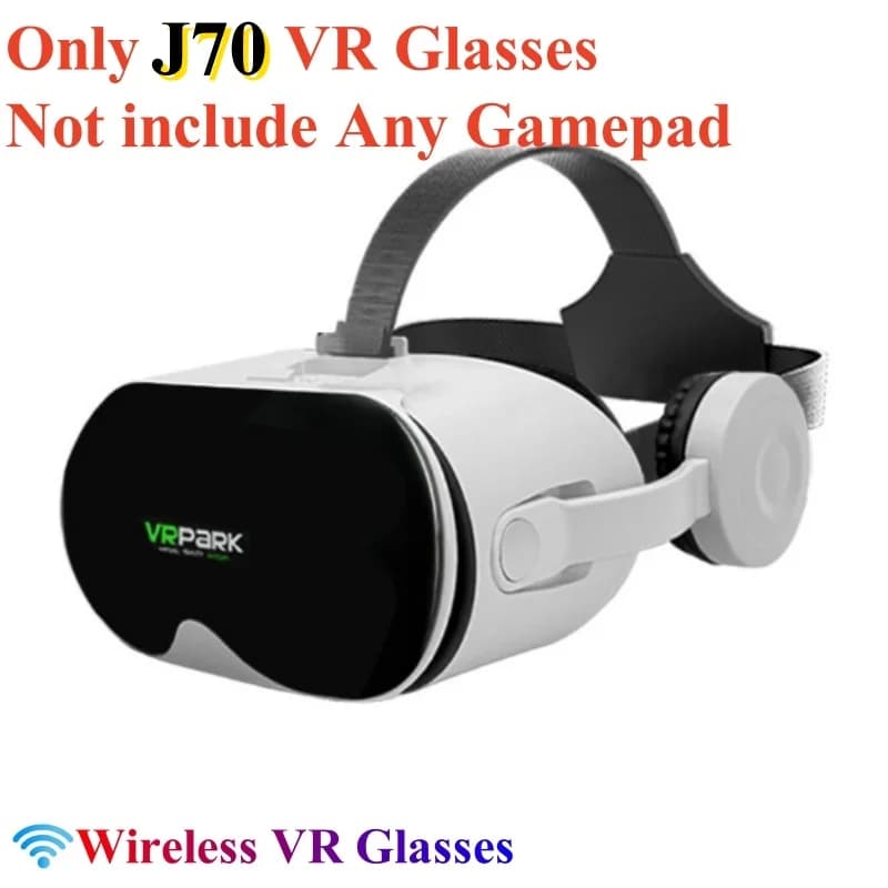 J70-Lunettes de réalité virtuelle sans fil 4K, vidéos 3D stéréo, boîte en carton Google, casque pour