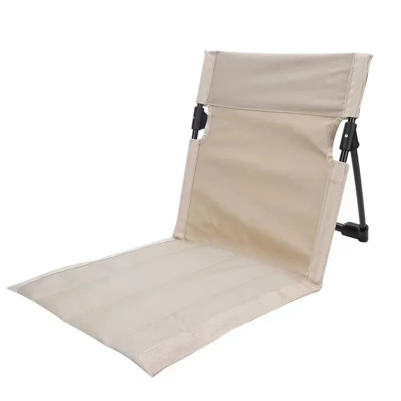 Chaise de camping pliable d'extérieur avec coussin de dossier, chaise de plage pliante pour pique-ni