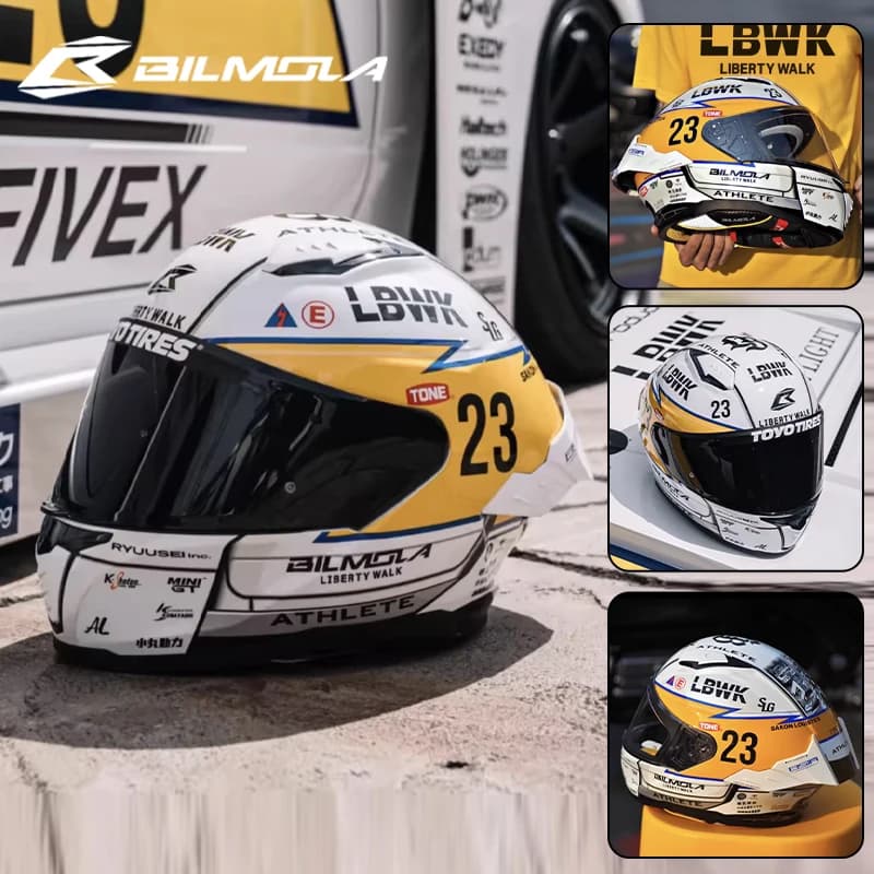 NOUVEAU Casque de moto BILMOLA NEX Édition limitée Co-brandée LB-ER34 Équipements et pièces de moto 
