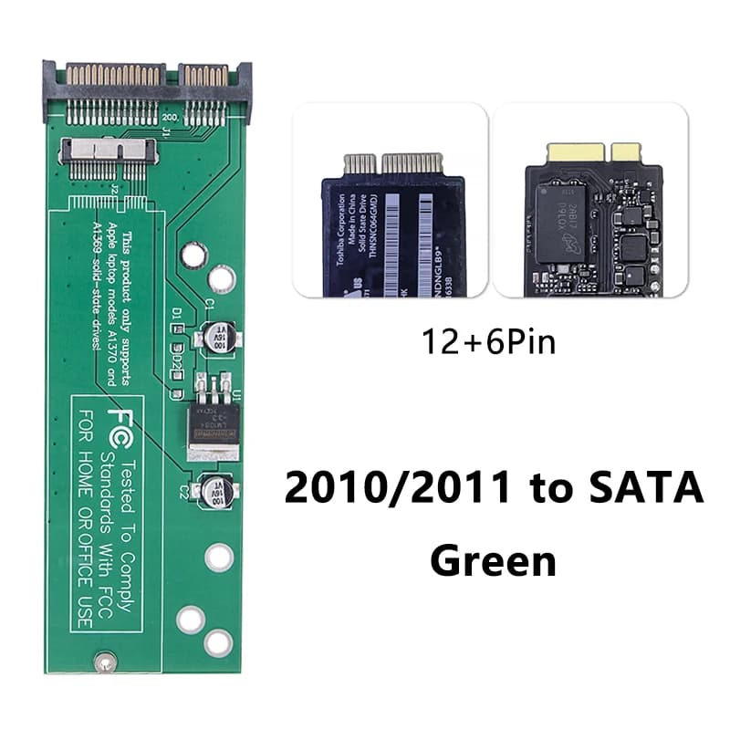 Adaptateur MAC 2010 2011 vers SATA, convertisseur de carte Riser pour Macbook AIR 2010 – 2011 A1369 