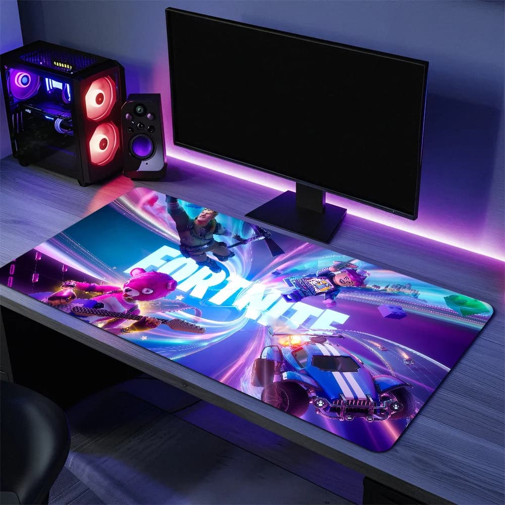 Tapis de souris de jeu F-Fortnite Survival Battle, grand tapis de bureau, clavier ergonomique, caout