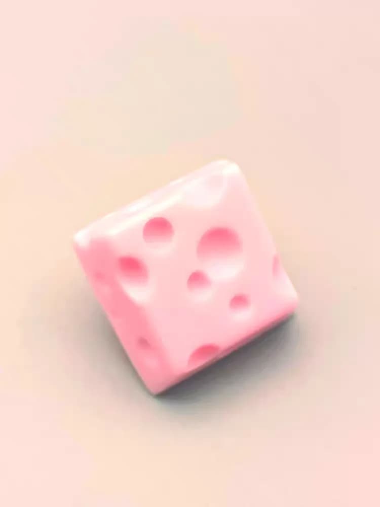 Cheese – capuchons de touches pour clavier mécanique KT, en résine faite à la main, mignon, rose, ja