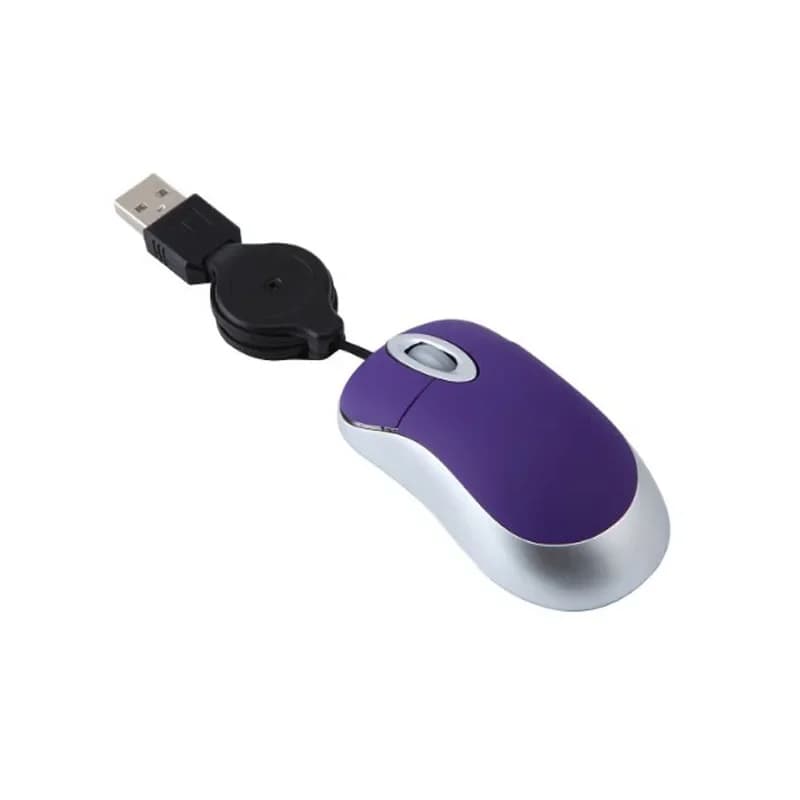 Mini souris filaire rétractable Portable pour ordinateur, petite main, optique USB, 1000 DPI, pour P