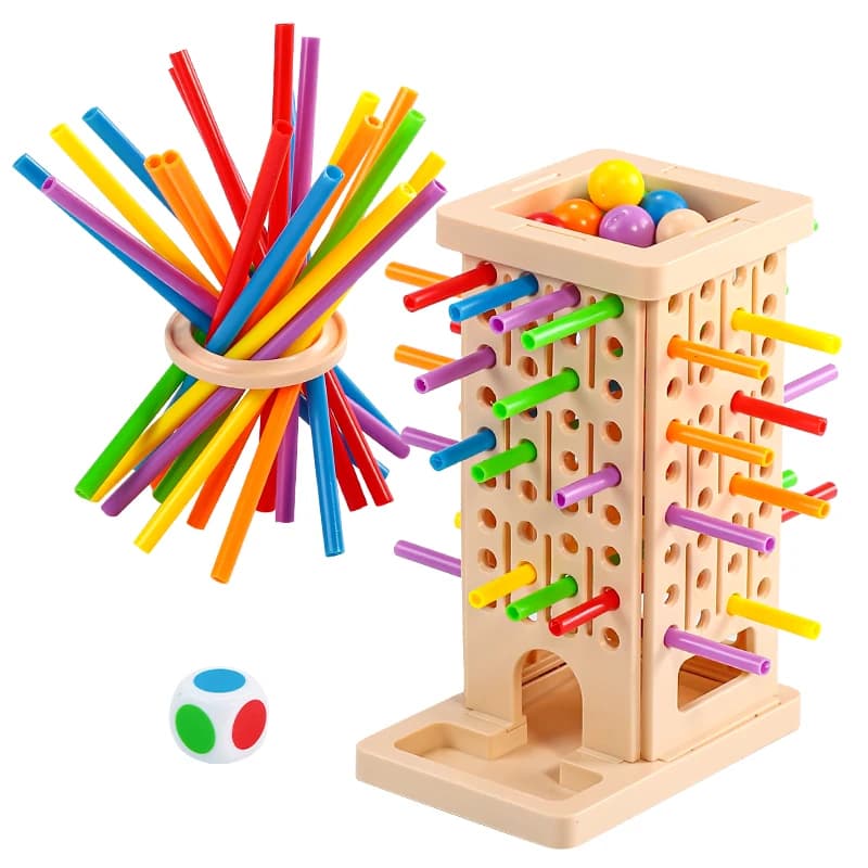 Jouet Montessori sensoriel pour développer la motricité fine, jeu d'apprentissage des couleurs et du