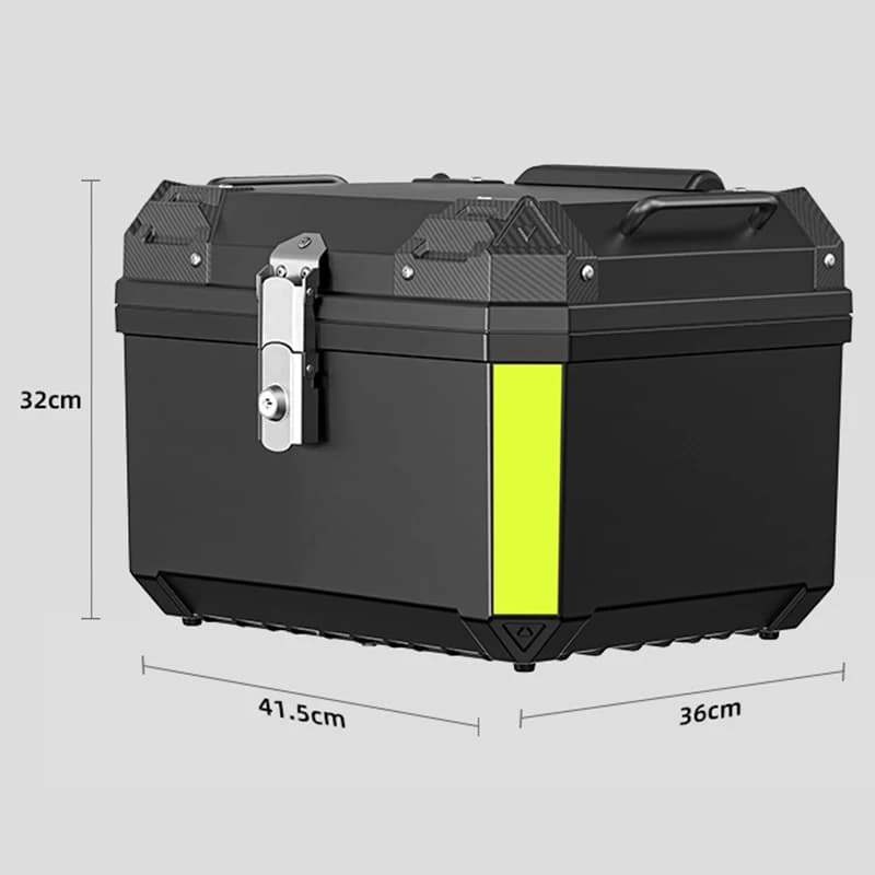 Boîte arrière de moto 45l, boîtier supérieur verrouillable, rangement de bagages et de casque, boîte