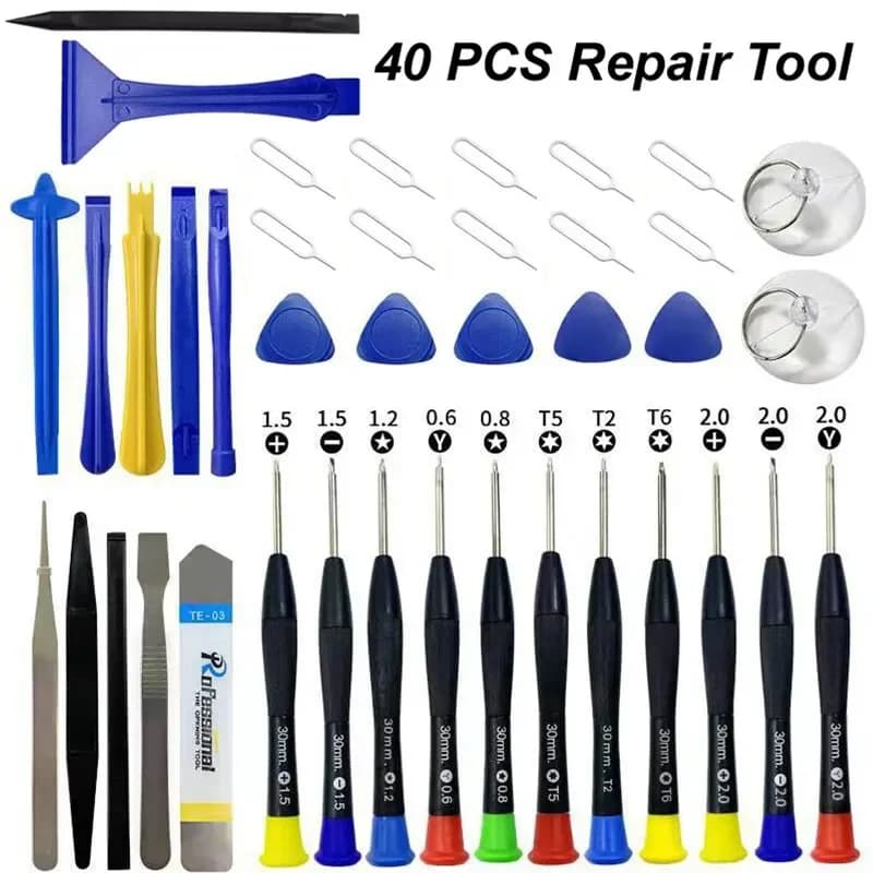 Outils de réparation de téléphone portable 40 en 1, ensemble de réparation de démontage pour iPhone,