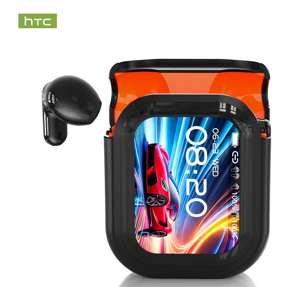 Écouteurs de traduction sans fil Bluetooth 6.0 HTC NE20, étanches IPX4, longue autonomie de la batte