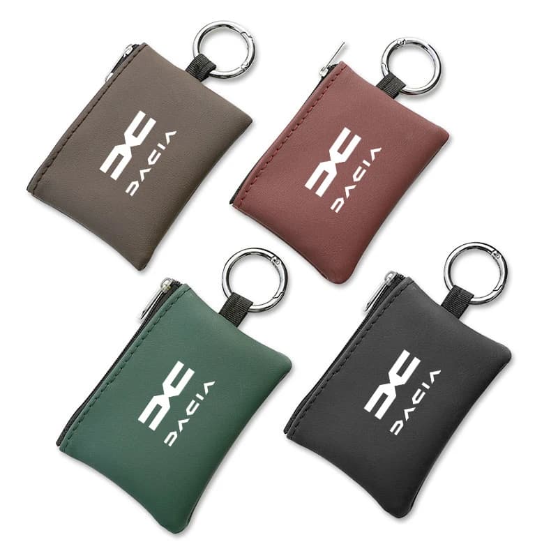 Accessoires de voiture en cuir clé portefeuille carte sac emblème porte-clés pochette pour Dacia Big