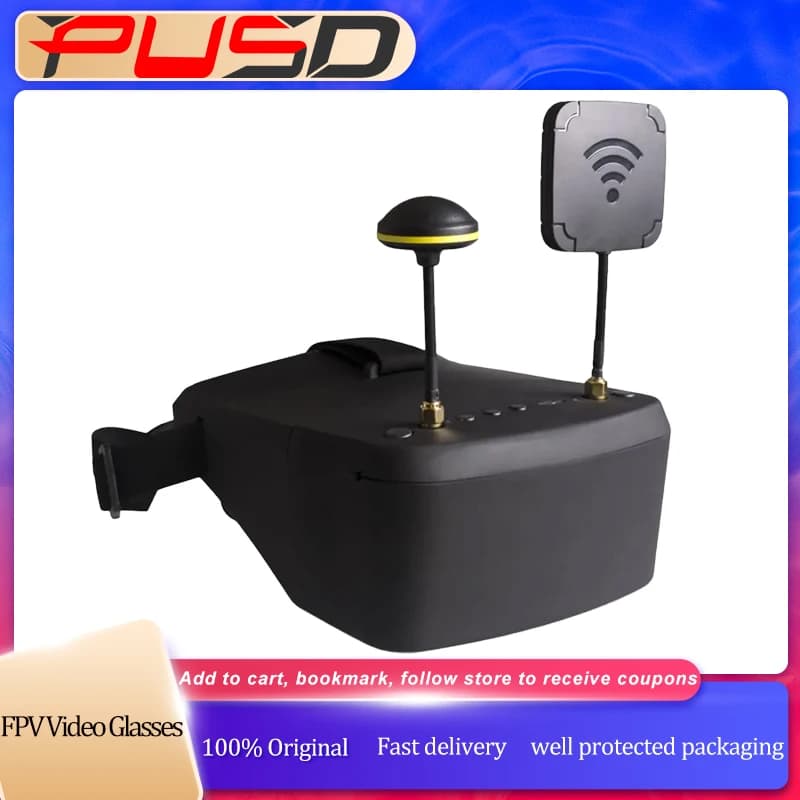 EV800D 5.8G 40CH FPV lunettes 5 pouces 854*480 EV800D casque vidéo DVR diversité FPV lunettes casque