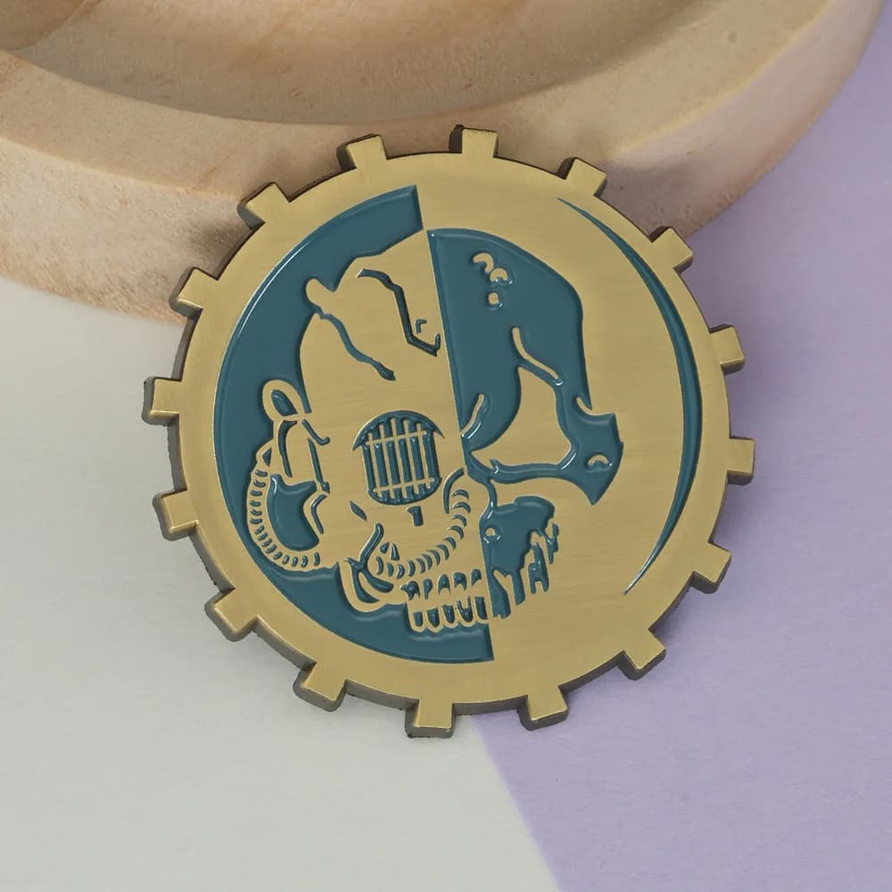 Badge en métal crâne personnalisé, accessoires Souvenirs de joueur, épingles bijoux