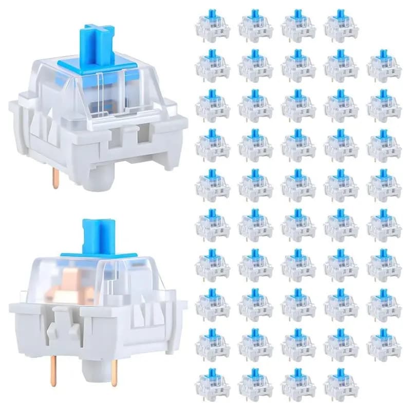 Interrupteurs de clavier mécaniques, 100 pièces, Clicker 3 broches, bleus, pièces de rechange pour c