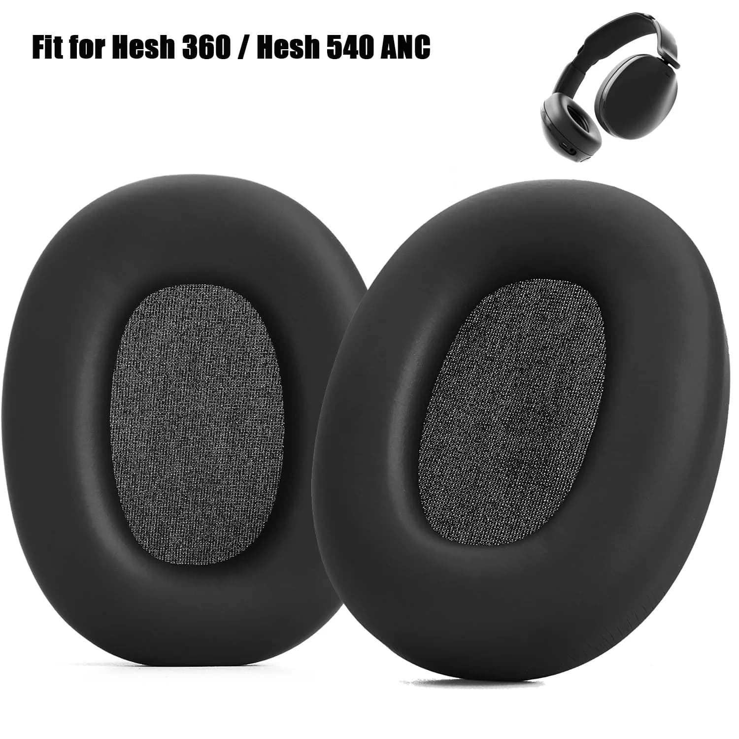 Coussinets d'oreille Hesh360 pour casques sans fil Skullcandy Hesh 360 & Hesh 540 ANC, coussinets en
