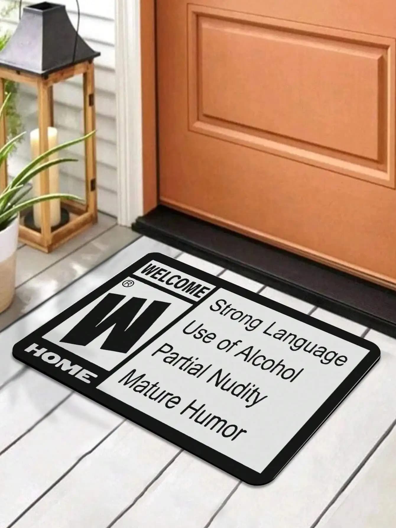VIKAMA – tapis imprimé de bienvenue, Durable et lavable, paillasson d'entrée de maison en velours cr