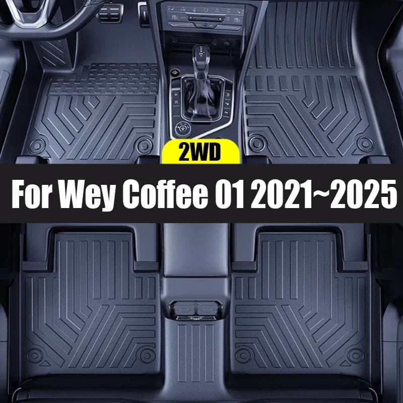 Polymères de sol de voiture pour Wey Coffee 01, accessoires GWM Wey 05 2021 ~ 2024 2025 2WD versiPHE