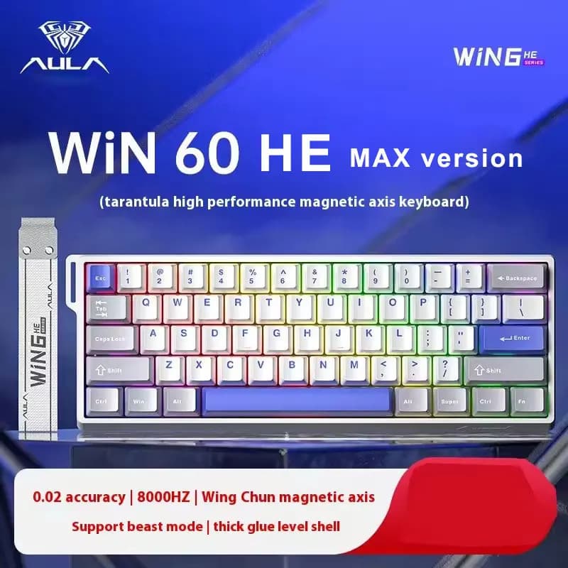 AULA WIN68 HE WIN60 MAX Ver clavier avec capuchons de touches PBT échangeable à chaud E-sports puce 