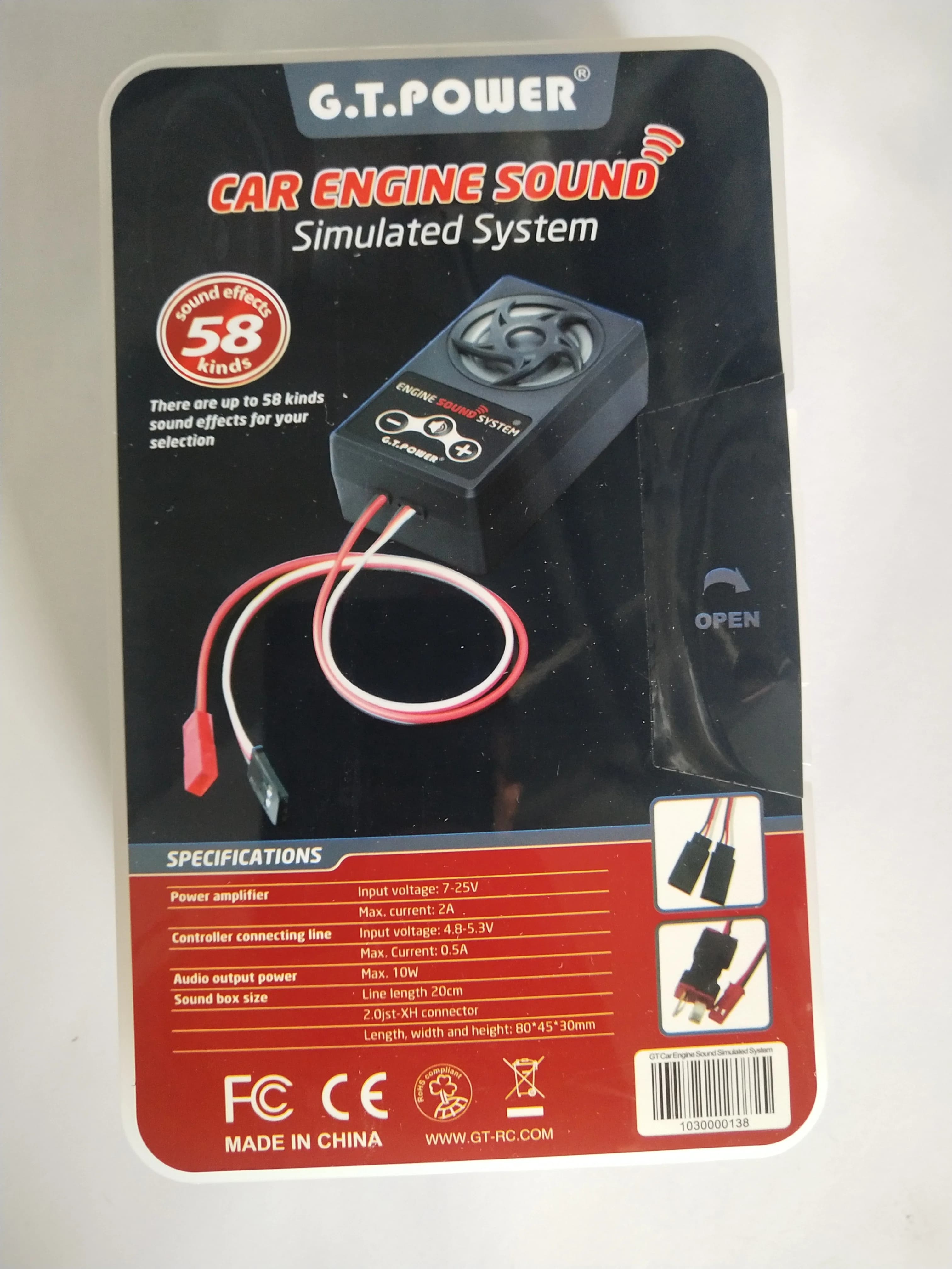 G.T.Power – système de simulation du son du moteur, pour voiture RC Axial SCX 10 II WRAITH Traxxas T