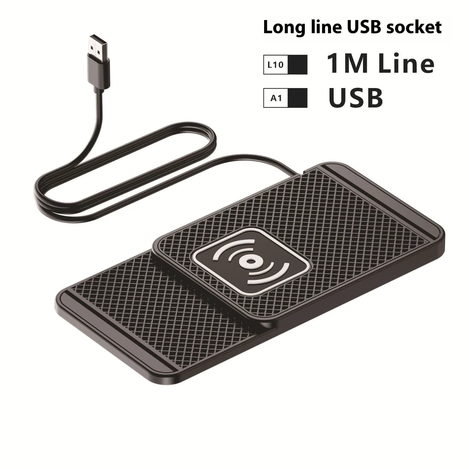 Tapis de charge rapide USB/TYPE-C à fil Long de 1M, pour maison et voiture, chargeur sans fil Mobile