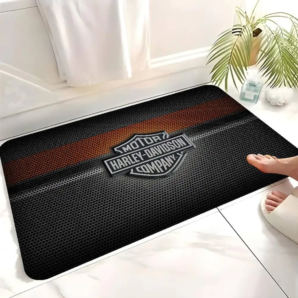 Paillasson antidérapant pour moto H-Harley D-Davidson, décoration de chambre d'enfant, de chambre à 