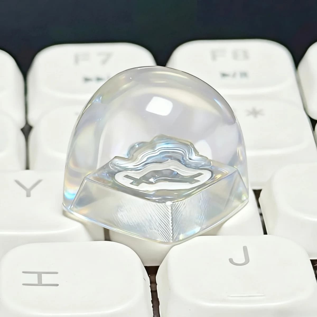 Capuchons de touches en forme de boule de résine, Original, Transparent, bricolage, axe transversal,
