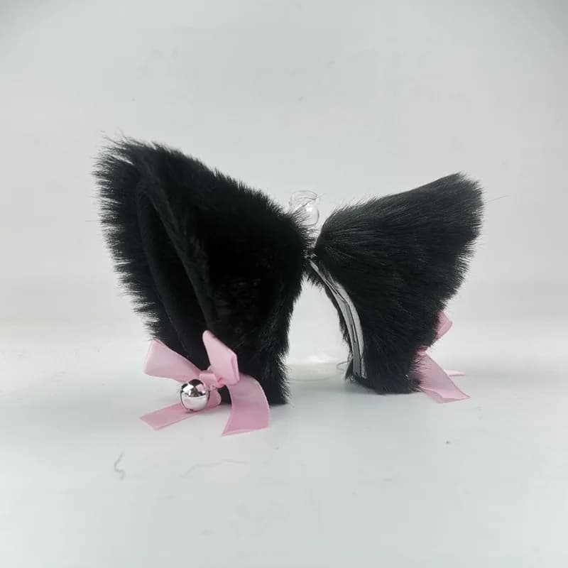 Décoration de casque de moto avec oreilles de chat, autocollants en peluche mignons, décoration de c