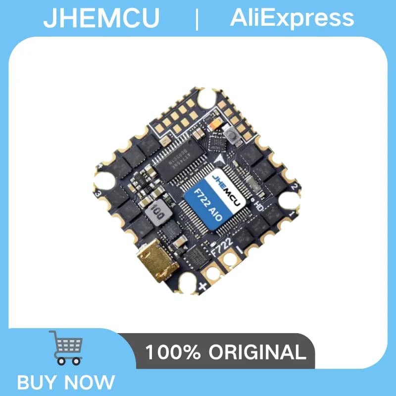 Contrôleur de vol AIO JHEMCU GHF722AIO-HD 40A F722 Baro OSD BlackBox ESC 4-en-1 2-6S pour FPV Freest