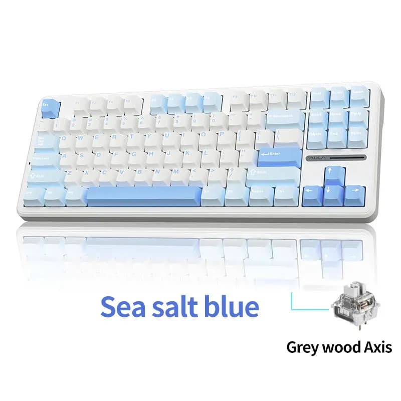 AULA F87 Pro clavier mécanique sans fil TKL clavier de jeu PBT échange à chaud personnalisé avec axe