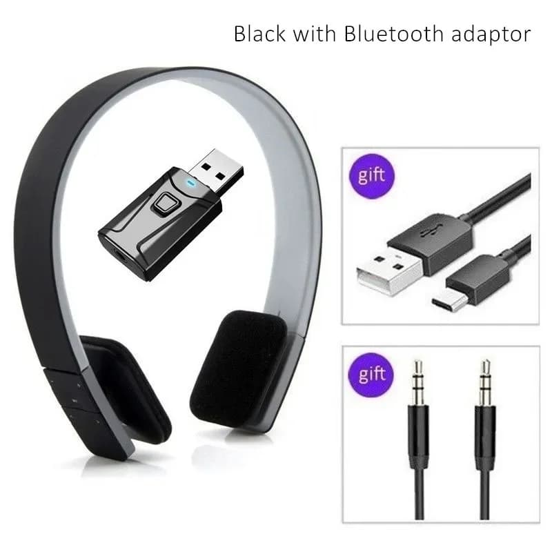 Écouteurs de Sport HD antibruit, casque d'écoute sans fil avec Bluetooth, adaptateur TV USB, HiFi, s