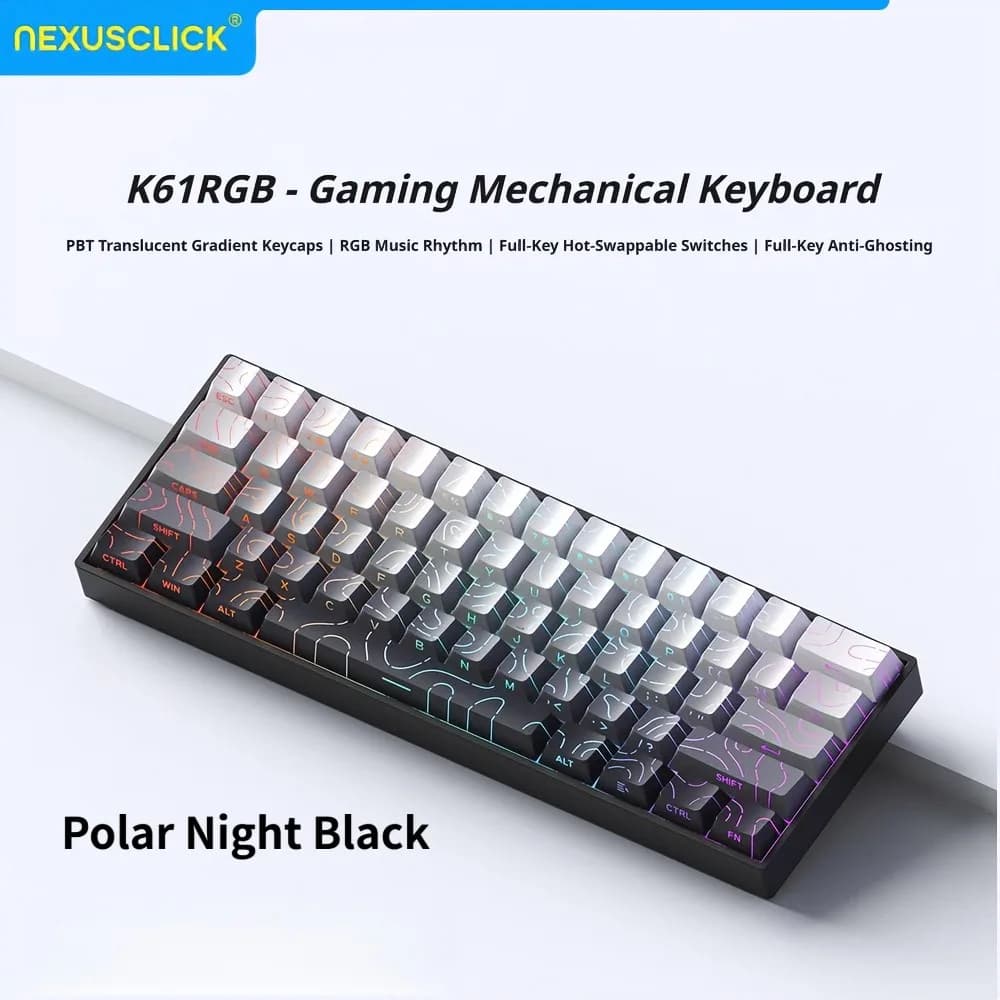 Clavier de jeu magnétique NexusClick à 61 touches, mécanique filaire pour l'e-sport professionnel, t