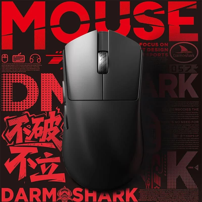 Darmoshark M9 – souris de jeu sans fil, capteur ergonomique, grande taille, 59g, légère, PAW3950, po