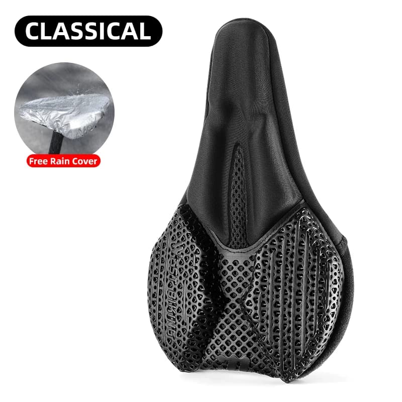 WEST BIKING – housse de selle de vélo imprimée en 3D, confortable, absorbant les chocs, housse de co