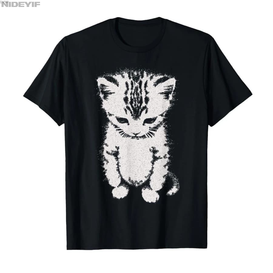 El Gato triste chaton drôle Meme triste pleurer Munchkin chat T-shirt à la mode pour hommes femmes 1