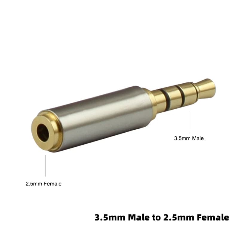 Adaptateur Audio Jack 3.5mm à 2.5mm, pour câble de haut-parleur Aux, casque stéréo, micro, connecteu