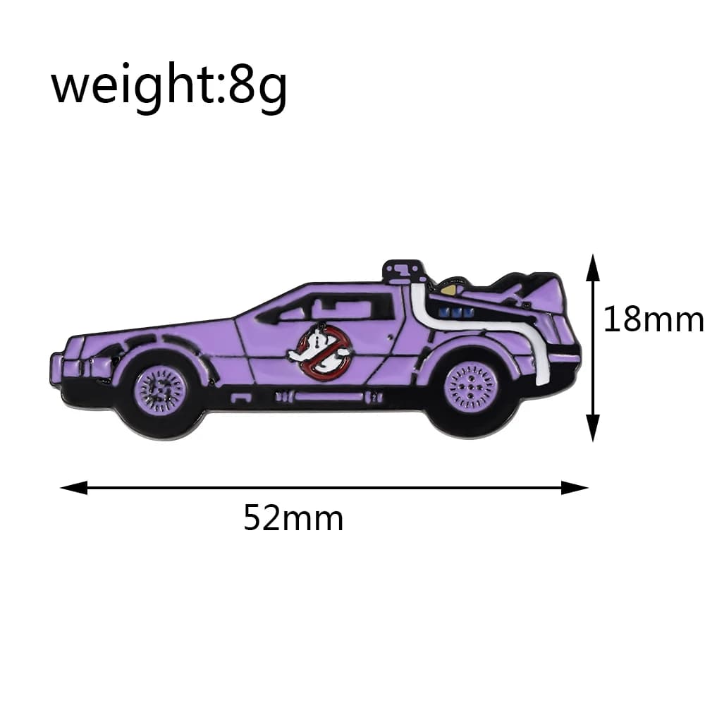Broche Delorean Tendance « Retour vers le futur » pour les fans de voyages dans le temps et l'espace