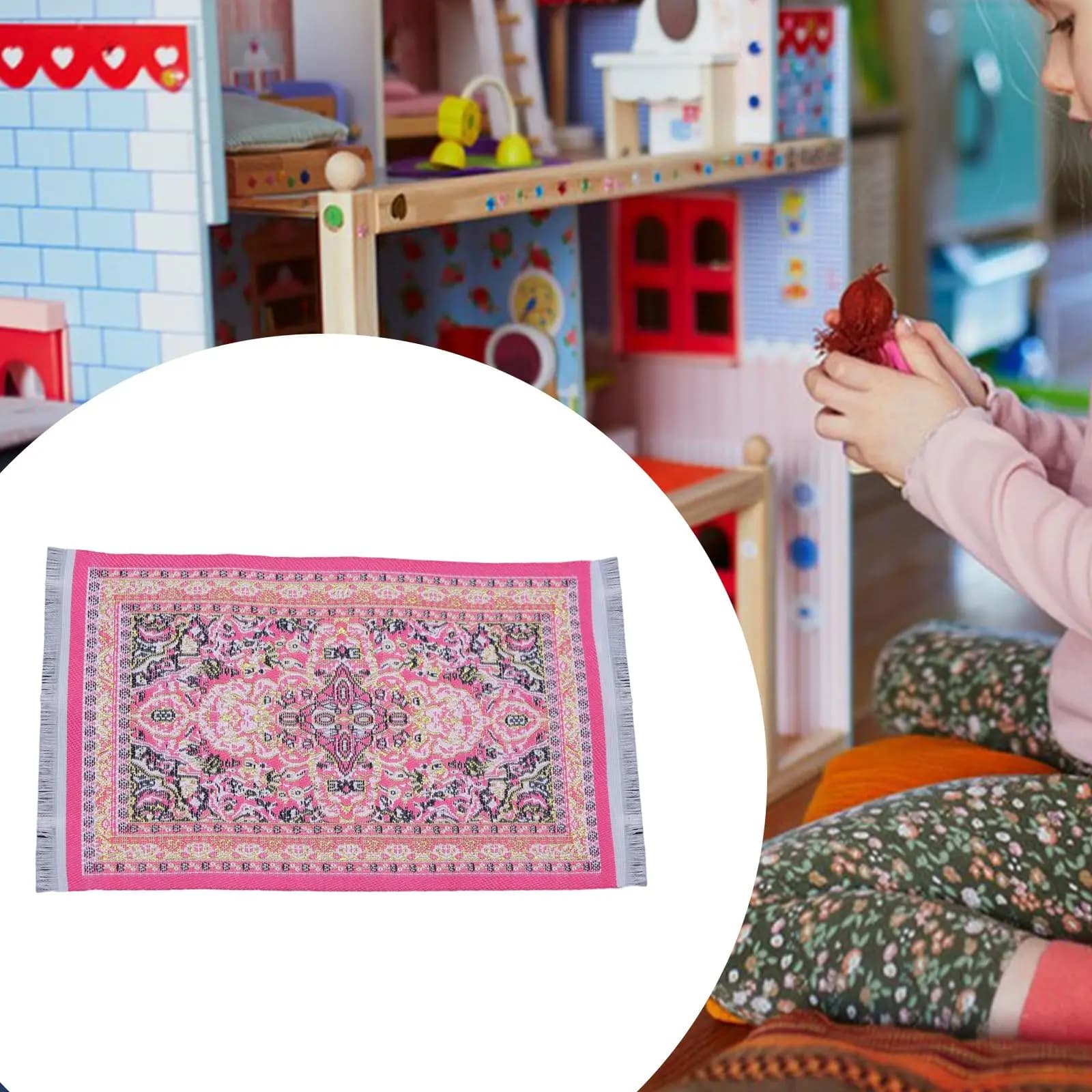 Mini Polymères Turcs Tissés à l'Échelle 1:6, Simulation de Scène de Vie, Accessoires de Meubles pour