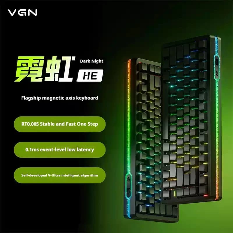 Vgn – clavier à interrupteur magnétique néon, 0.1ms, faible latence, taux d'orientation 8k, 75 jeux,