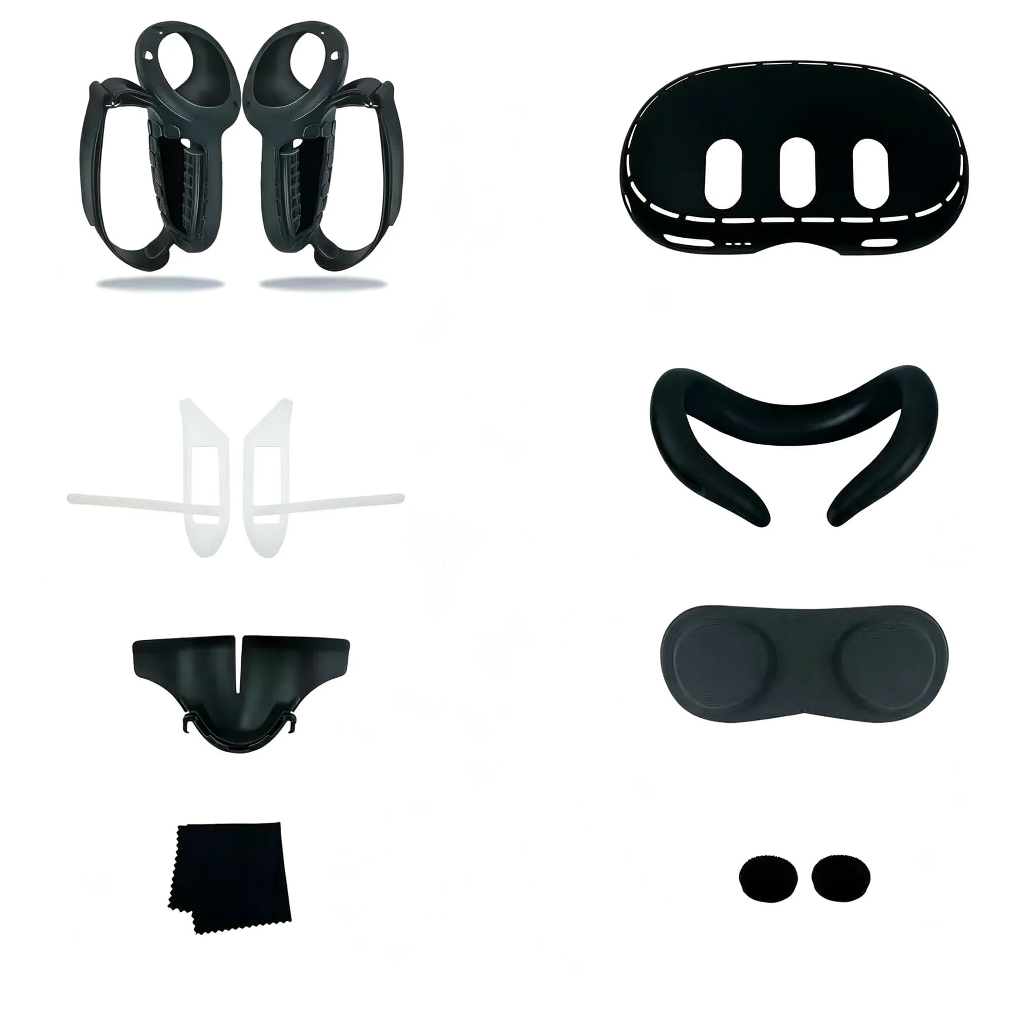 Ensemble d'accessoires entièrement en silicone pour Meta Quest 3 |   Poignées de manette, coque de c