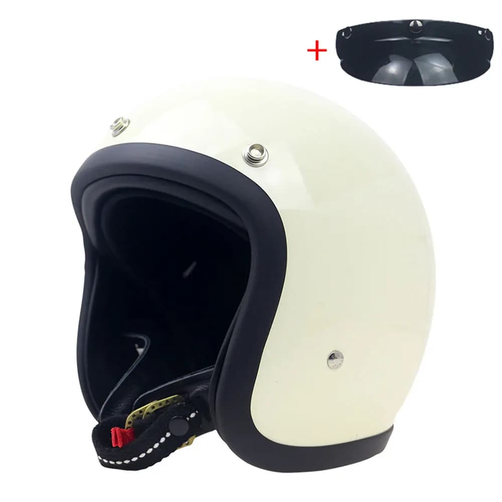 Casque de Moto rétro 500TX visage ouvert véritable Vintage Scooter équitation 3/4 Jet Casco DOT appr