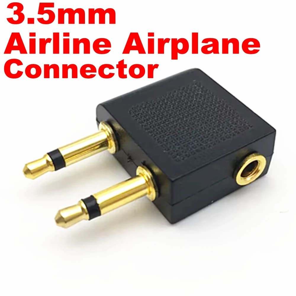 1 pièces adaptateur de casque avion compagnie aérienne voyage casque Jack adaptateur Audio convertis