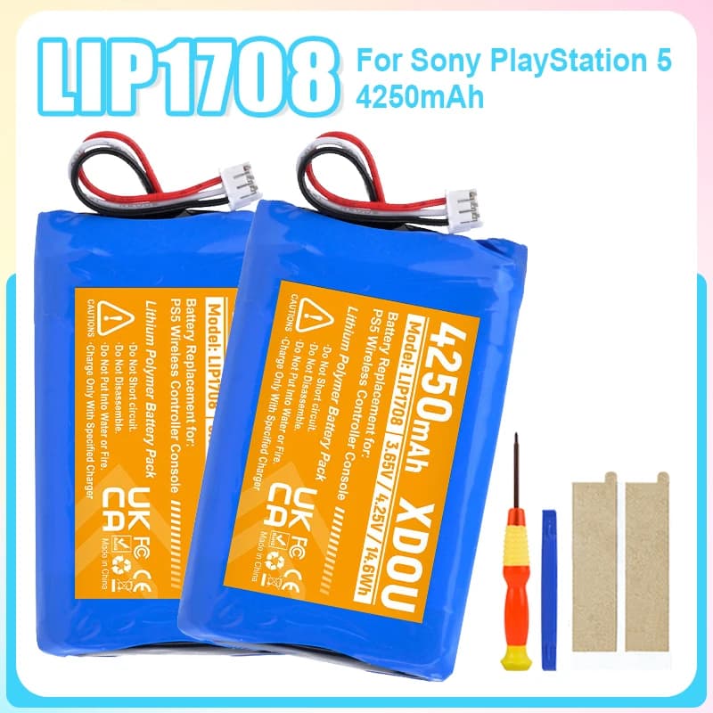 Mise à niveau vers 4250mAh batterie de contrôleur PS5 LIP1708 pour Sony ps5 PlayStation 5 batterie d