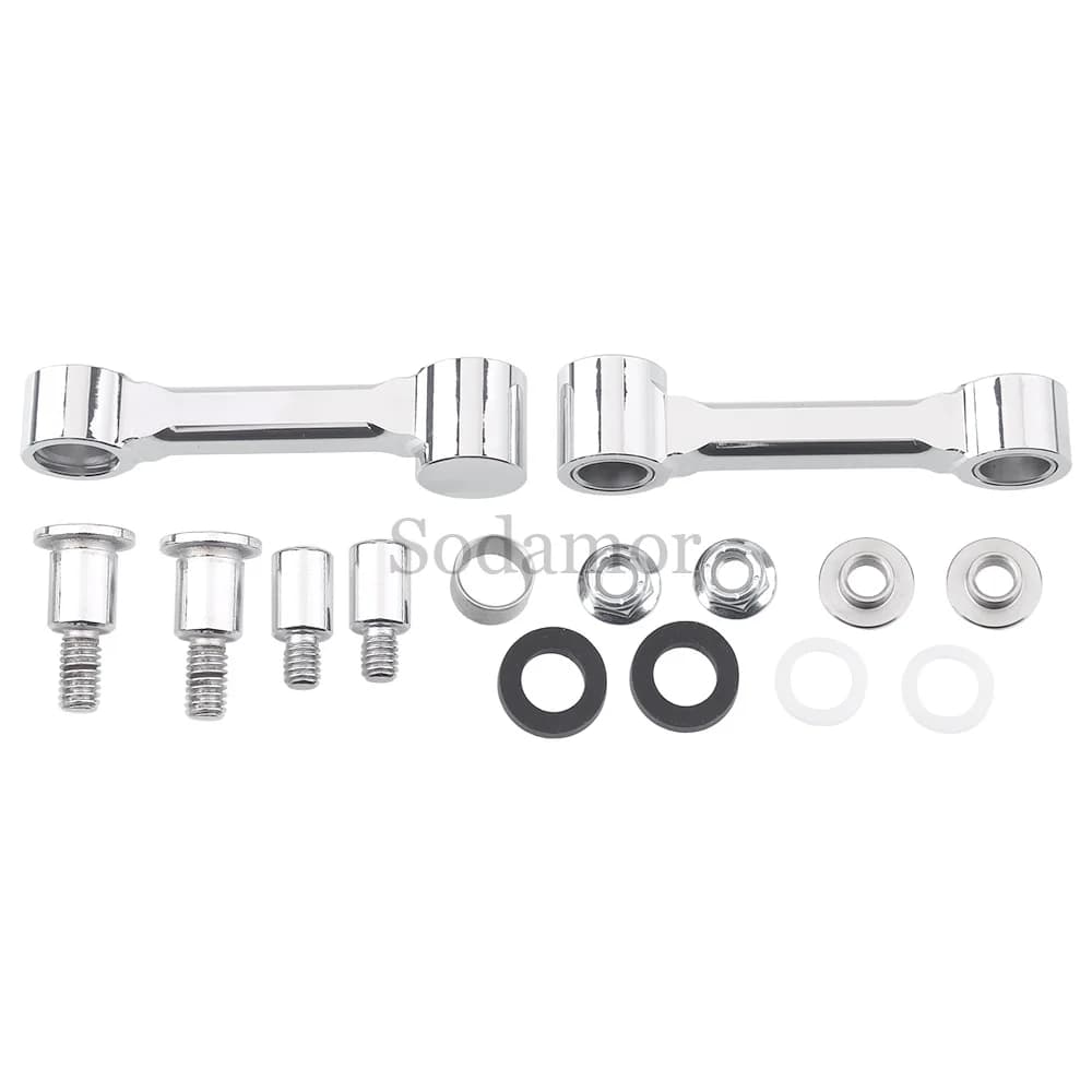 Support de montage de garde-boue avant en aluminium noir/Chrome, accessoire de moto adapté à Harley 
