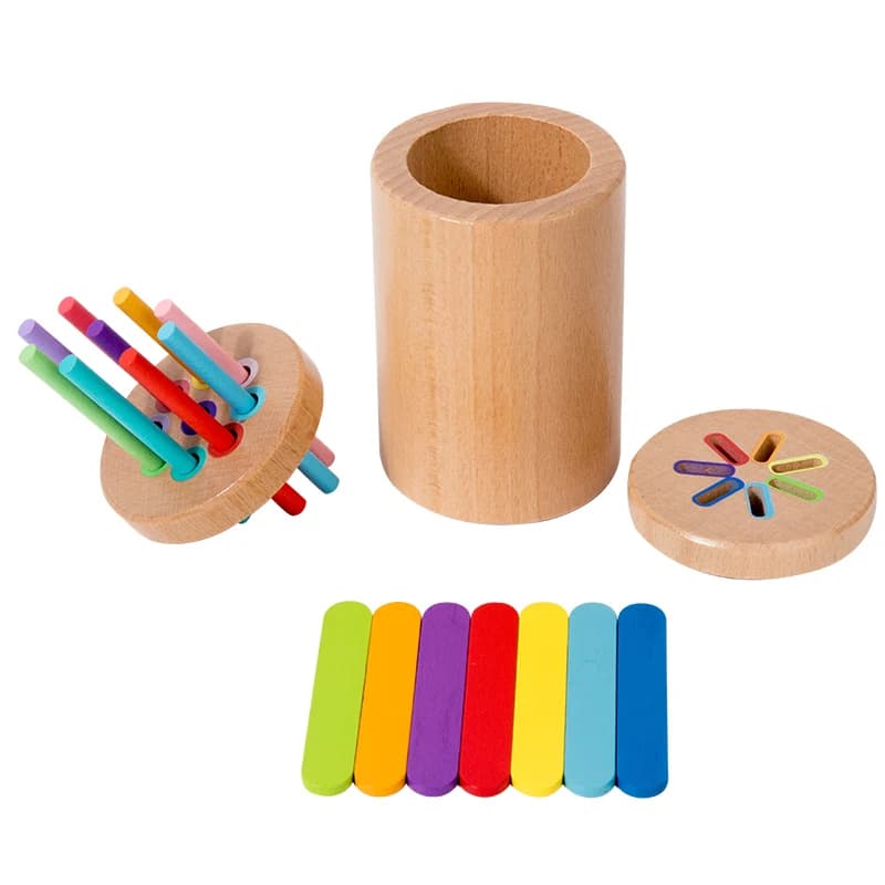 Jouets Montessori en bois, jouets de tri des couleurs, motricité Fine, jeux de correspondance sensor