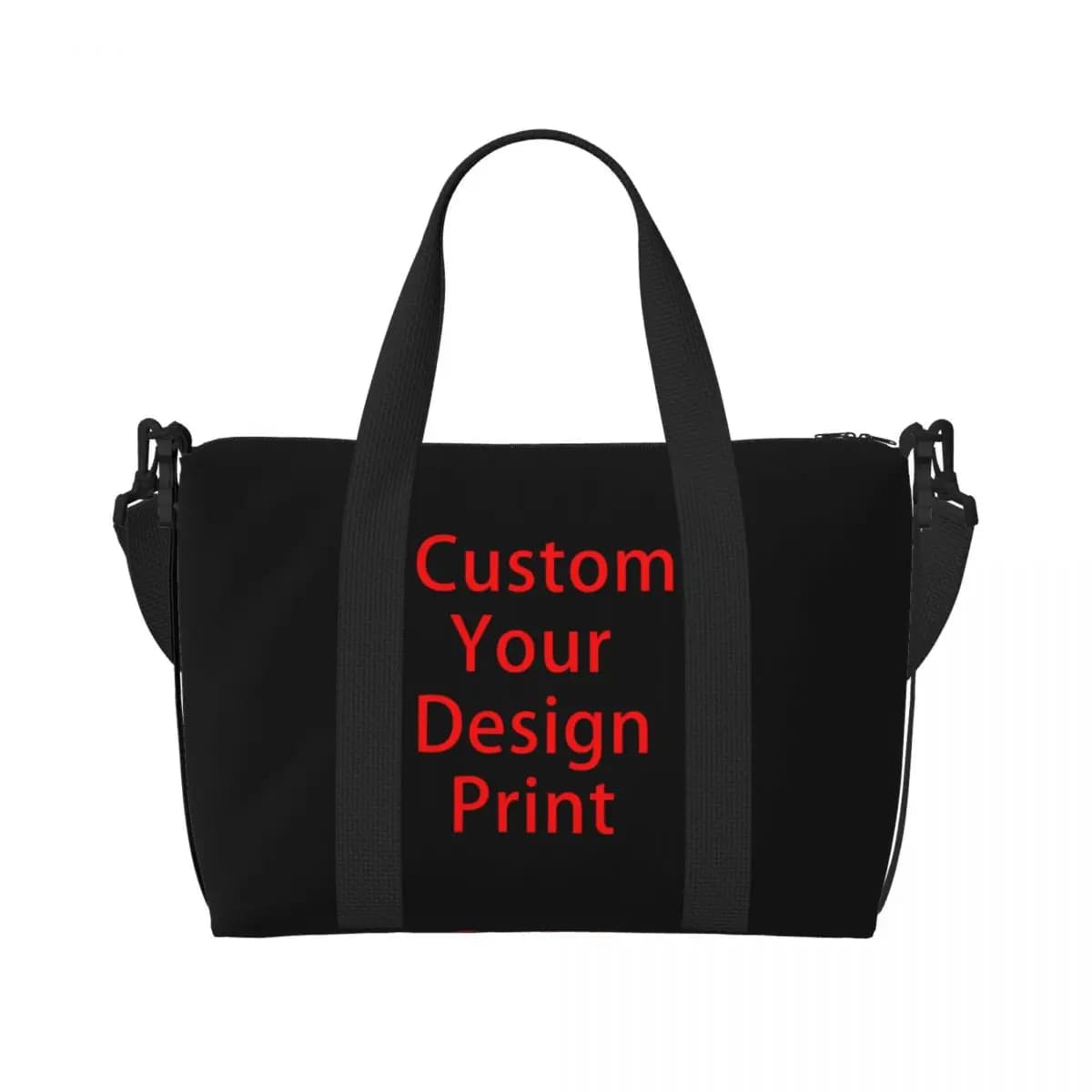 Sac fourre-tout personnalisé pour femme, grande capacité, logo personnalisé imprimé, sac de voyage i