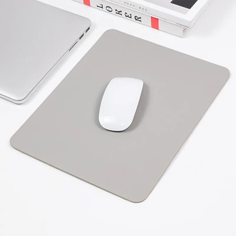 Petit tapis de souris en PU, antidérapant, pour jeux sur ordinateur de bureau, en cuir, imperméable,