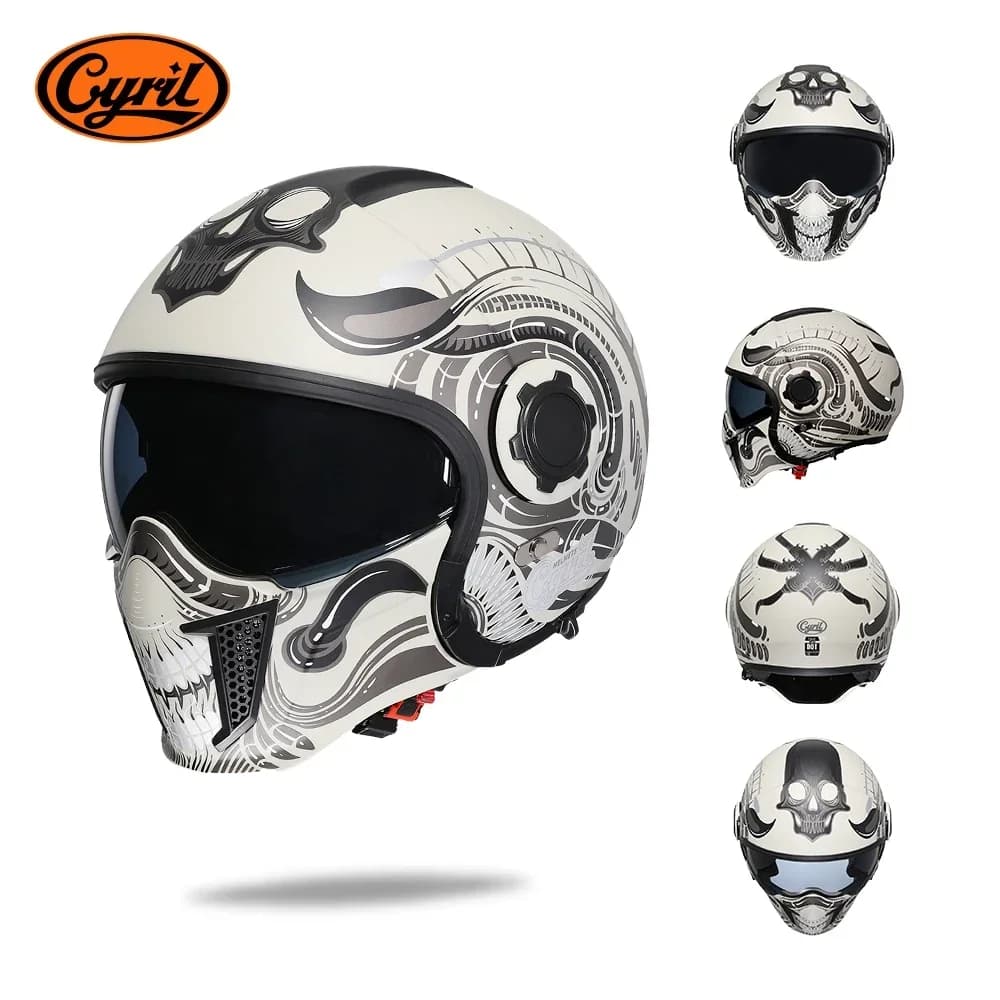Casque de Moto modulaire casque intégral casque ouvert Double lentille DOT ECE approuvé OP12A homme 