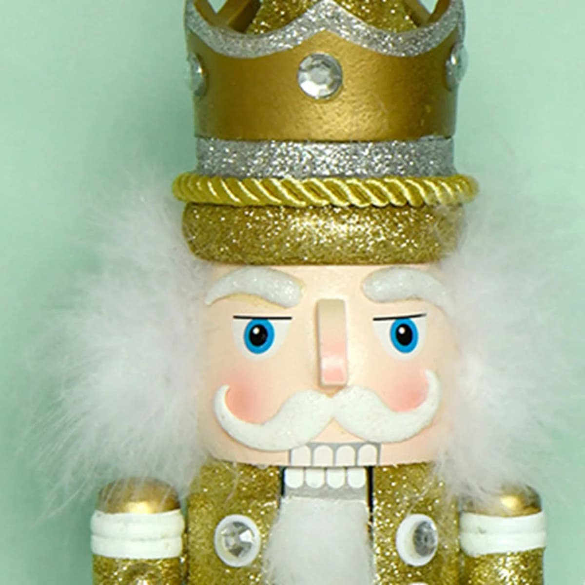 B84B-bois roi casse-noisette ornements décorations de noël Figurine en bois décor de marionnette