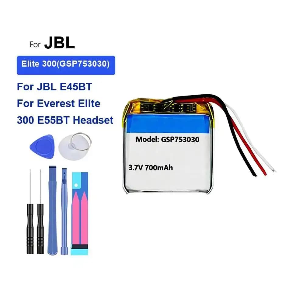 Batterie pour écouteurs sans fil, 610mAh, pour Jbl E45BT, pour casque Everest Elite 300 E55BT, GSP75