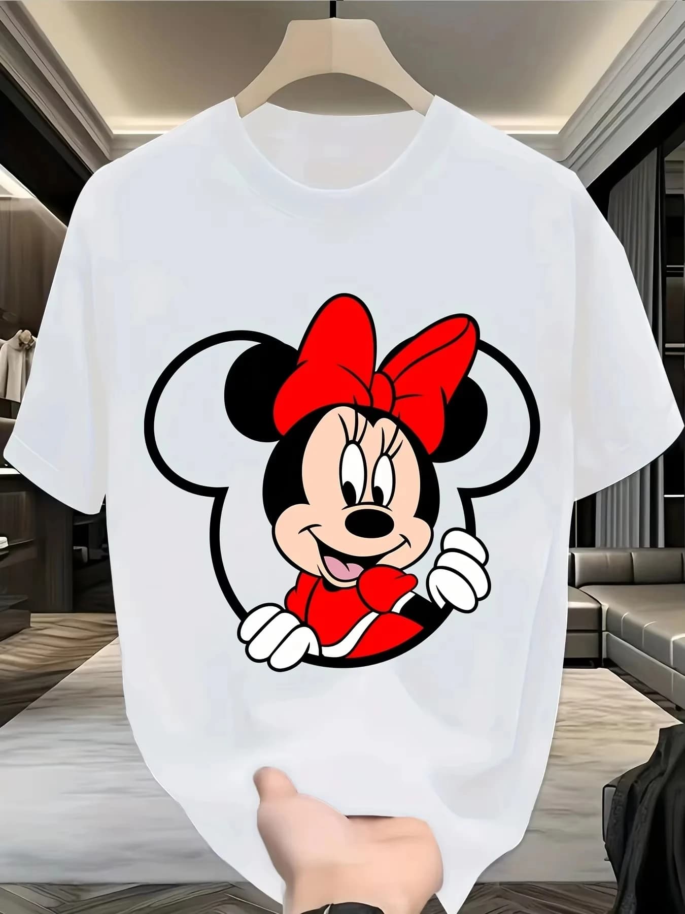 T-shirt d'été Mickey Mouse 2026 pour garçons et filles, vêtements de famille parent-enfant, surdimen